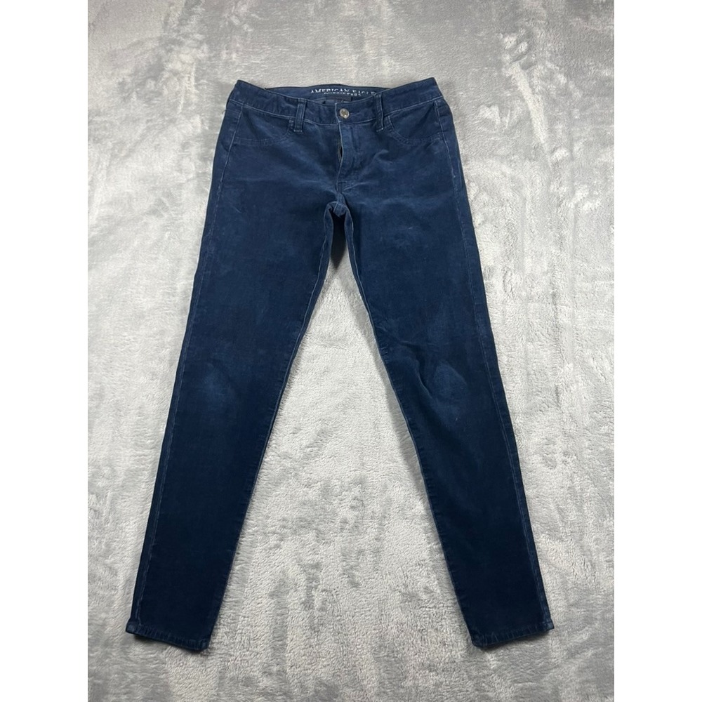 American Eagle Jeans Womens 6 Reg Super Stretch Jegging Blue Velvet Ladies